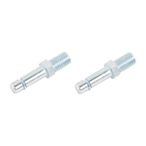 Gewindestift 44 mm, verzinkt, mit Bundstift und Klemmring für Rollen.