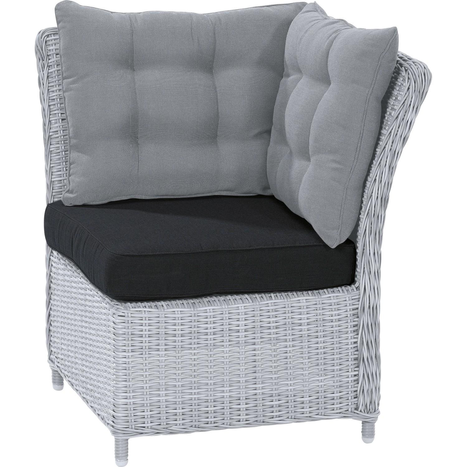 Ersatz-Sitzkissen für graues Lounge-Ecksofa Madison Klein, Bezug aus Polyamid, Füllung aus Schwamm.