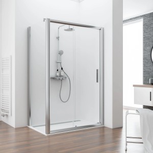 Schulte Seitenwand für Schiebetür 2-teilig Kristall/Trend 90 cm x 200 cm