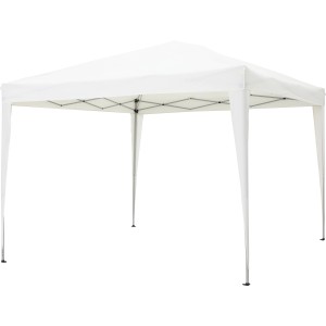 Faltbarer, cremeweißer Pavillon Papanoa, 293x293 cm, mit Stahlgestell. Ideal für Garten und Outdoor.