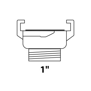 Kirchhoff Schnellkupplung-Gewindestück, 30,3 mm (1IG), Messing, blank, für Schlauchverbinder.