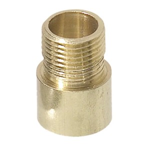 Goldfarbenes Messing-Verlängerungsstück für Basi Türspion TS 680. Zylindrisch mit Gewinde, für Türstärken.
