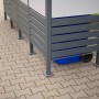 Westmann Mülltonnenverkleidung Planum, anthrazit/grau, für 4 Tonnen à 240 l, aus Metall.