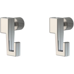 Artiteq Aufhängehaken 2er-Set, silbergrau, für Bilder bis 4 kg.