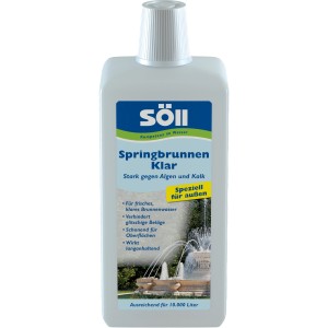 Söll Springbrunnen Klar 1 l Flasche für klare Gartenbrunnen ohne Algen und Kalk.