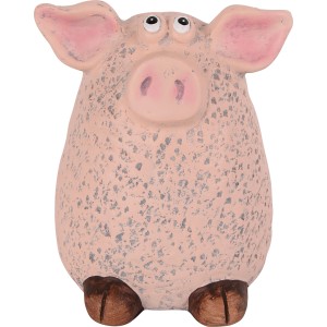 Dekofigur Schwein 14 cm x 12 cm x 12 cm