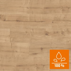 Kaindl Laminat Poseidon Tahiti Oak, wasserfest, helle Holzoptik mit Fugen und 100% Wasserschutz.