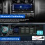 Junsun 1 DIN 7 Zoll Autoradio Carplay Display im Fahrzeug, zeigt Bluetooth-Musik und Lenkradsteuerung.