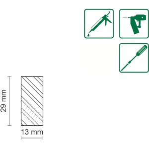 FN Neuhofer Flachleiste, Fichte/Kiefer, astrein, roh, 13x29x1000mm. Ideal zum Basteln.
