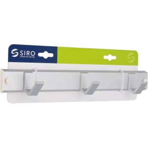 Siro Hakenleiste 2083 aus Aluminium, 330 mm Länge, mit drei Haken.