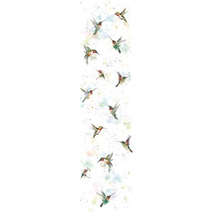 Marburg Vliestapete Kolibri Crushed-Optik Modern 270 cm x 70 cm Weiß