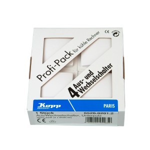 Kopp Auswechselschalter Paris Arktisweiß, 4er-Pack für Schalter & Taster.