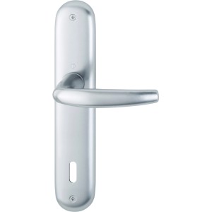 Hoppe Langschild-Garnitur Atlanta OB Aluminium Silber für Innentüren.