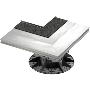 GS Terrassen Aluminium Randhalter Innenecke Plattenverlegung Stellfußh. 27-40 mm