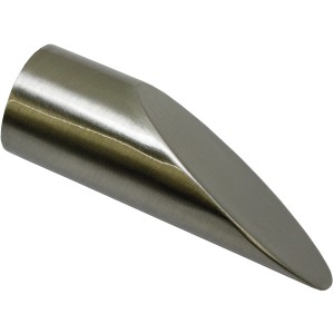 Gardinia Endstück Chicago Elypse, Edelstahloptik, 2er-Pack. Für Stilgarnituren mit Ø 20 mm.