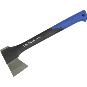 LUX Universalaxt Professional, 44,4 cm, 590 g, mit blau-schwarzem Glasfaserstiel und Stahlklinge.