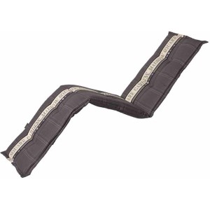 Graue Madison Garten Auflage für Relaxsessel, ca. 170x50 cm.