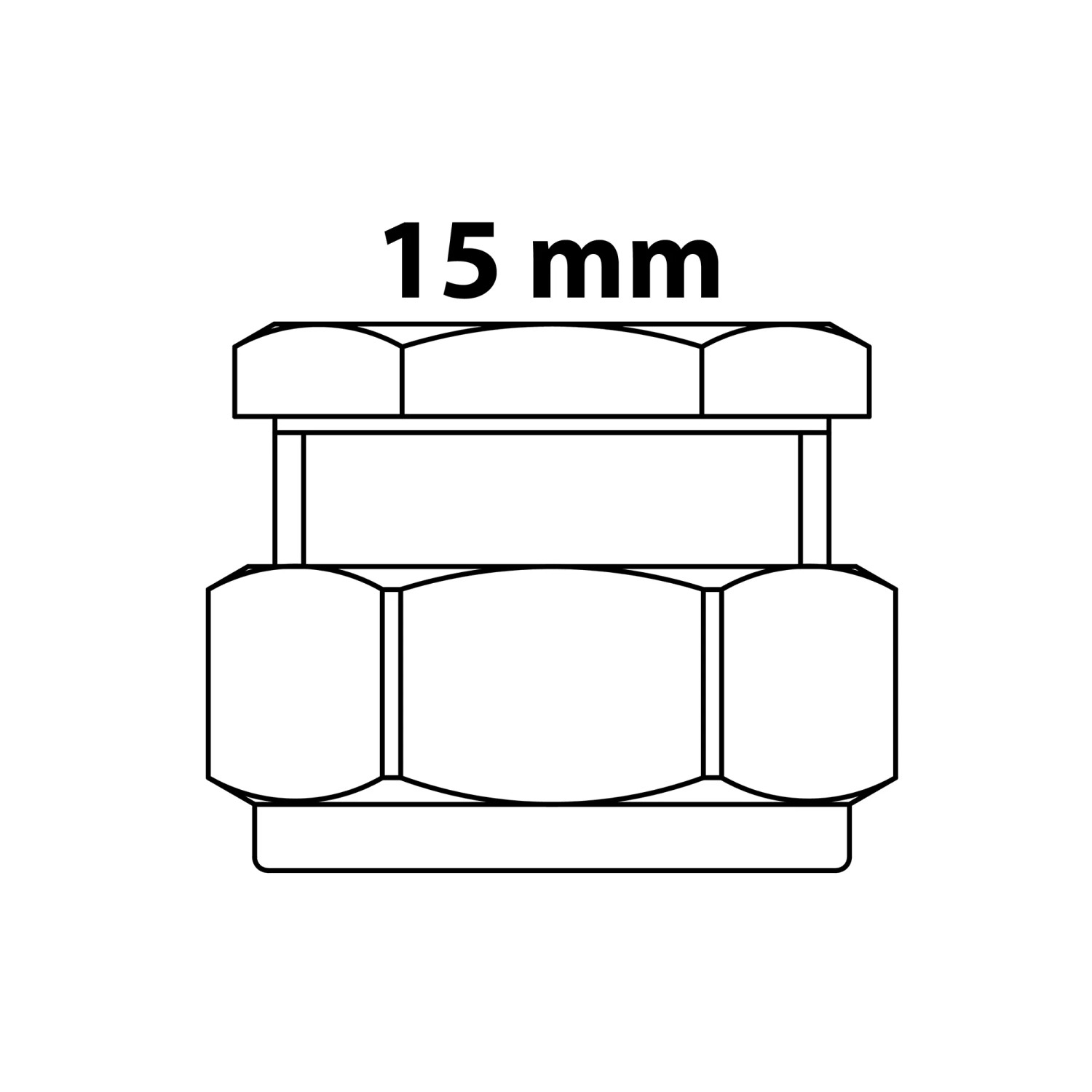 Kirchhoff Endstück 15 mm, Klemmfitting für CU-Rohr, blank, zur Rohrabschottung.