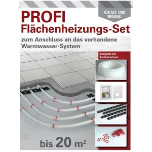Wasserführende Fußbodenheizung Profi Starter Set für 20 m² mit Zubehör.