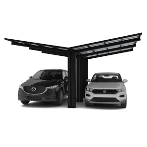 Ximax Alu Doppelcarport Linea Typ 110 Schwarz 548 x 495 cm Sonderfertigung