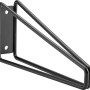 Matt-schwarze Metall-Konsole Prisma, 10x21,6 cm, zur Regalboden-Aufhängung.