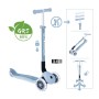 Globber Primo Foldable Lights Tretroller 120/80 mm ABEC 5 3-Rädrig Höhenverstellbar LED-Rollen Blaubeere_2