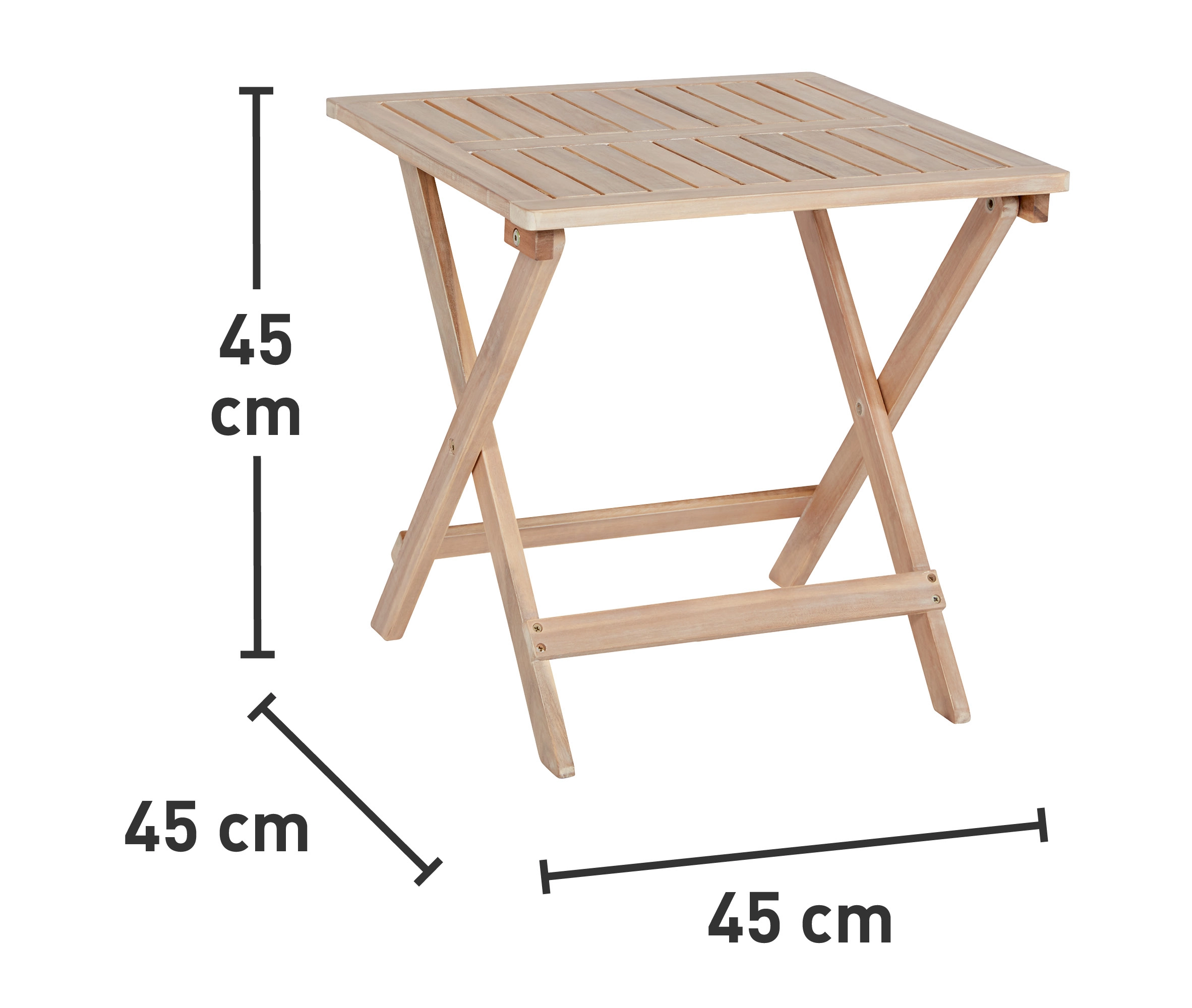 Gartentisch Robertville Quadratisch Klappbar FSC® 45 cm x 45 cm kaufen