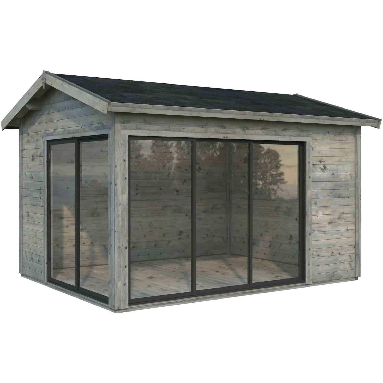 Palmako Gartenhaus Amanda Slide 390 x 300 cm Grau FSC®_2