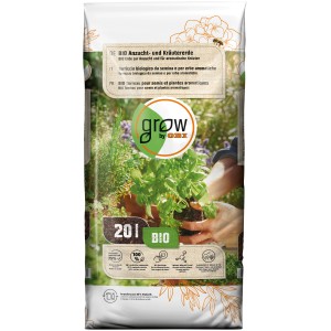 GROW by OBI BIO Anzucht- und Kräutererde, 20l Sack für Jungpflanzen und Kräuter.