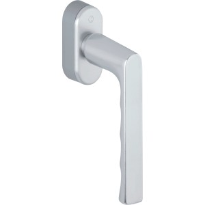 Hoppe Dreh-Kipp-Fenstergriff Hamburg, Aluminium Silber, mit Einbruchschutz.