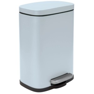 Spirella Akira Kosmetikeimer, 5 l, eisblau matt, mit Fußpedal und Softclose.