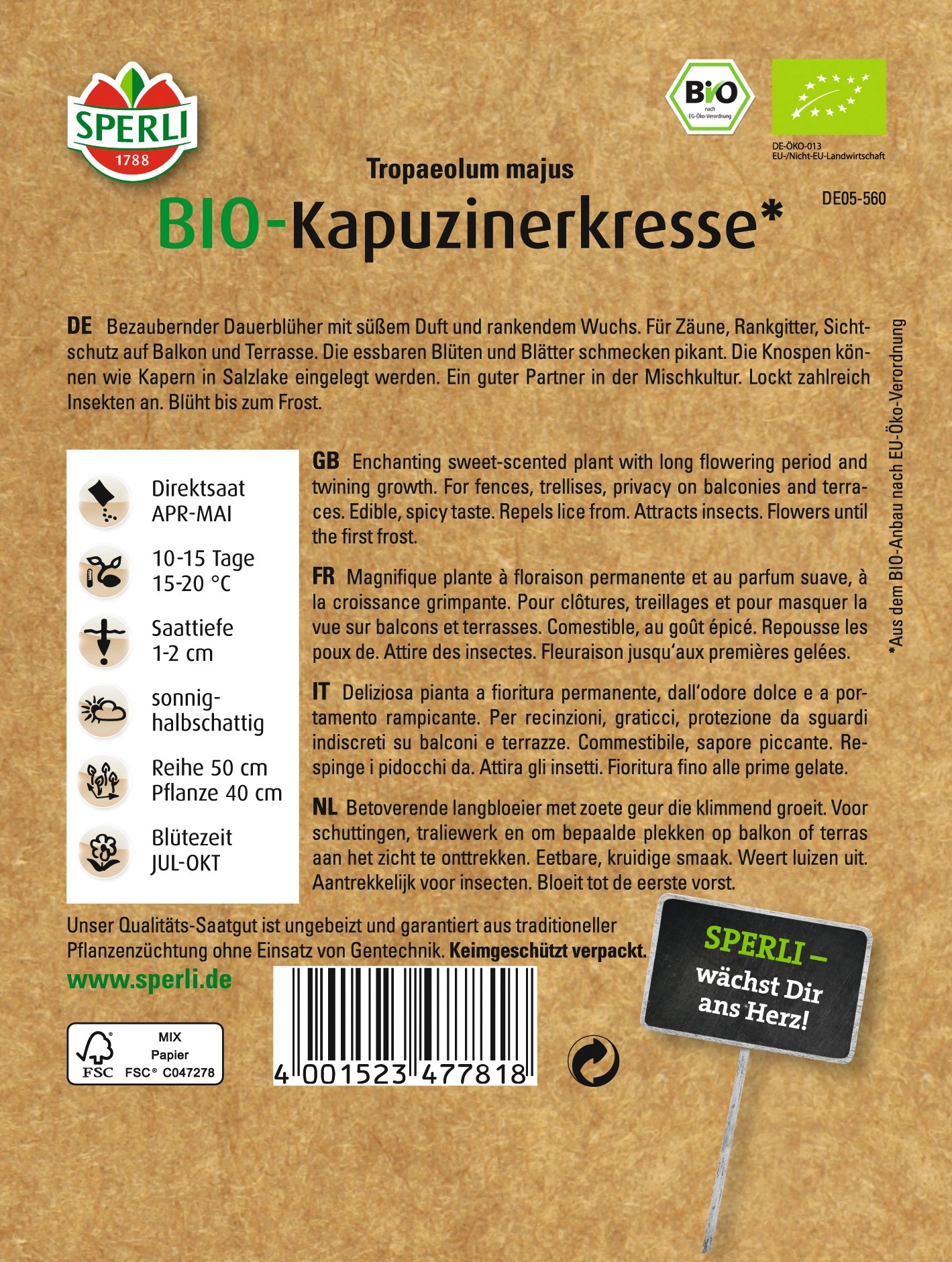 Sperli BioKapuzinerkresse kaufen bei OBI