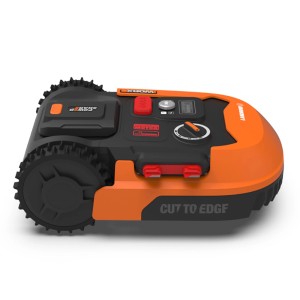 Worx Landroid M700 Plus Mähroboter mit Garage, orange-schwarz. Rasenpflege leicht gemacht.