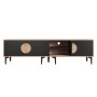 okwish TV Schrank mit Stauraum Fächern Wohnzimmer 180x35x49cm Natur