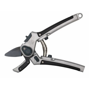 Kent & Stowe Amboss Gartenschere Eversharp mit grauem Griff und Carbonstahl-Klinge.