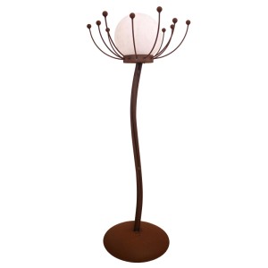 Ferrum Art Design Sommernachtstraum mit Solarkugel, Gartendeko aus Metall in Rostoptik.
