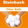 Steinbach Filter Balls: Weiße Filterbälle in Händen, geeignet für Pool Filteranlagen.