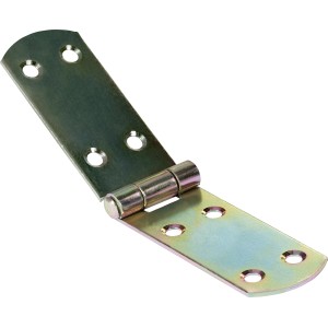 Gelb verzinktes, offenes Kistenband, 160x35 mm, für bewegliche Verbindungen.