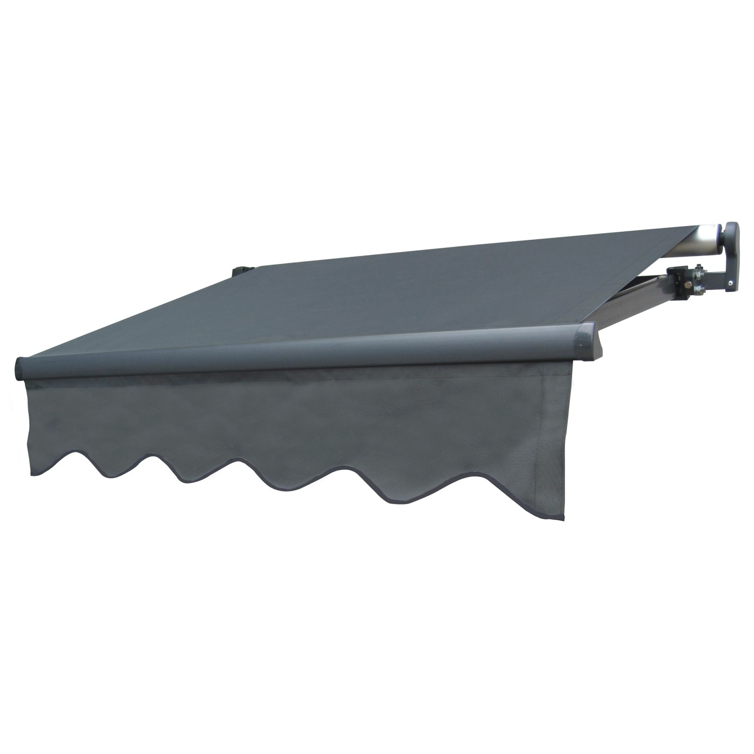 Anthrazitfarbene Gelenkarmmarkise Aventura 3x2m für Terrasse und Balkon.
