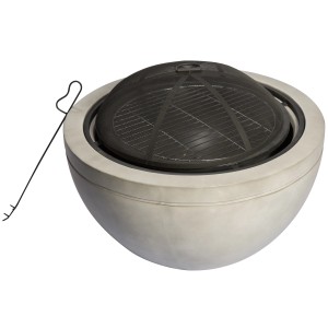 Buschbeck Grill-Feuerschale Madrid 60 mit Grillrost, Funkenschutz und Schürhaken.