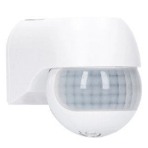 Weißer LED's light Aufputz-Bewegungsmelder 180° IP54 für Innen- und Außenbereich.