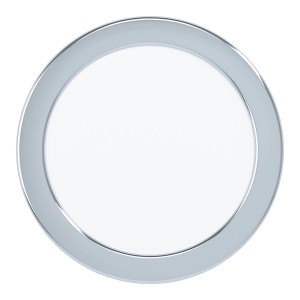 Runder Eglo LED-Einbauspot Fueva 5, Ø 16,6 cm, 3000K, Chrom.