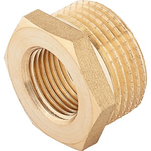 Messing Gewinde-Reduzierstück, 14,9 mm auf 26,4 mm, für Heizungs- und Wasserinstallation.