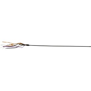 Trixie Spielstab mit Lederbändchen, 65 cm, für Katzen zum Spielen und Jagen.