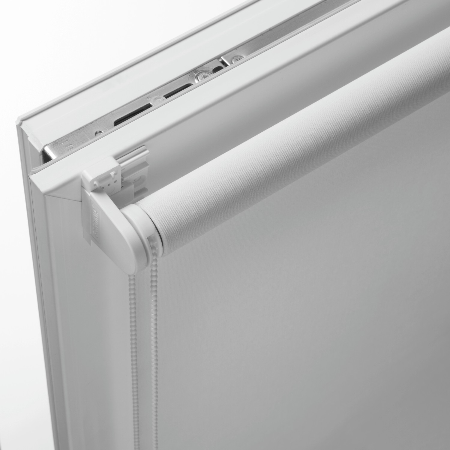 Gardinia EasyFix Rollo, reinweiß, 60x150cm, strukturierter Stoff, Montage ohne Bohren.