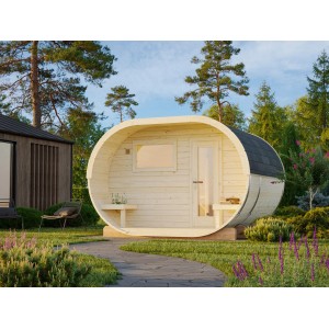 Palmako Saunafass Anette 3 m² x 1,5 m² Natur / Unbehandelt