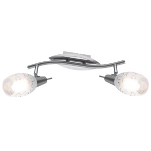 LED Spot Milazzo 2er Nickel inkl. E14 Leuchtmittel