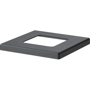 ZacAlu Abdeckplatte für Bodenanker von Zaunpfosten 7,3 cm x 7,3 cm Anthrazit