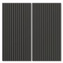 2er Set Akustikpaneele Lino Iron, MDF schwarz, Filz schwarz, 60x120cm, zur Wand- und Deckenmontage.