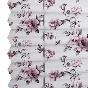 Wohnidee Plissee in Rose mit Rosenmuster, 40x130 cm, für Fensterdekoration.